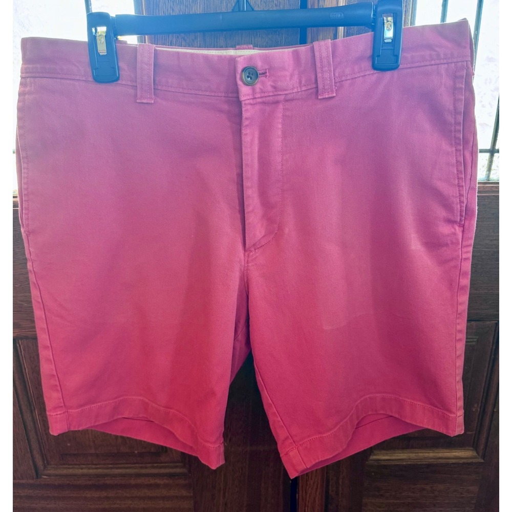 J.Crew Mercantile Flex Mens Chino Shorts Coral Size 33 Stretch Cotton #preppy